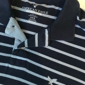 American Eagle striped polo